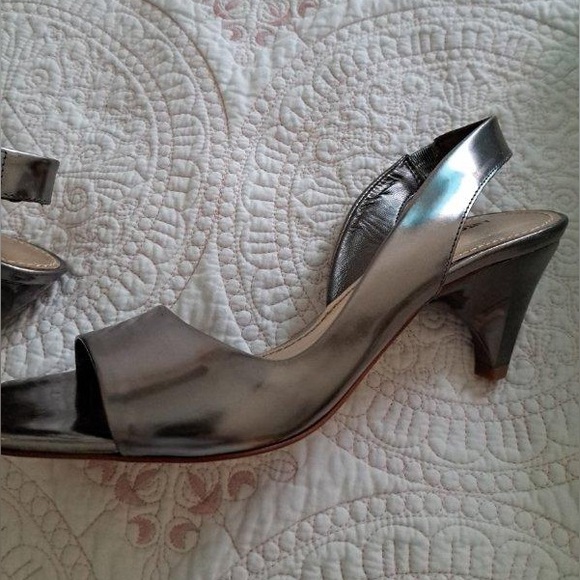 Brand New, Never Worn Metallic, Patent Leather, Sandal Heels - Picture 7 of 13